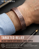 WestLuna bracelet cuivre magnetisme detail, aimants puissants pour un confort potentiel.