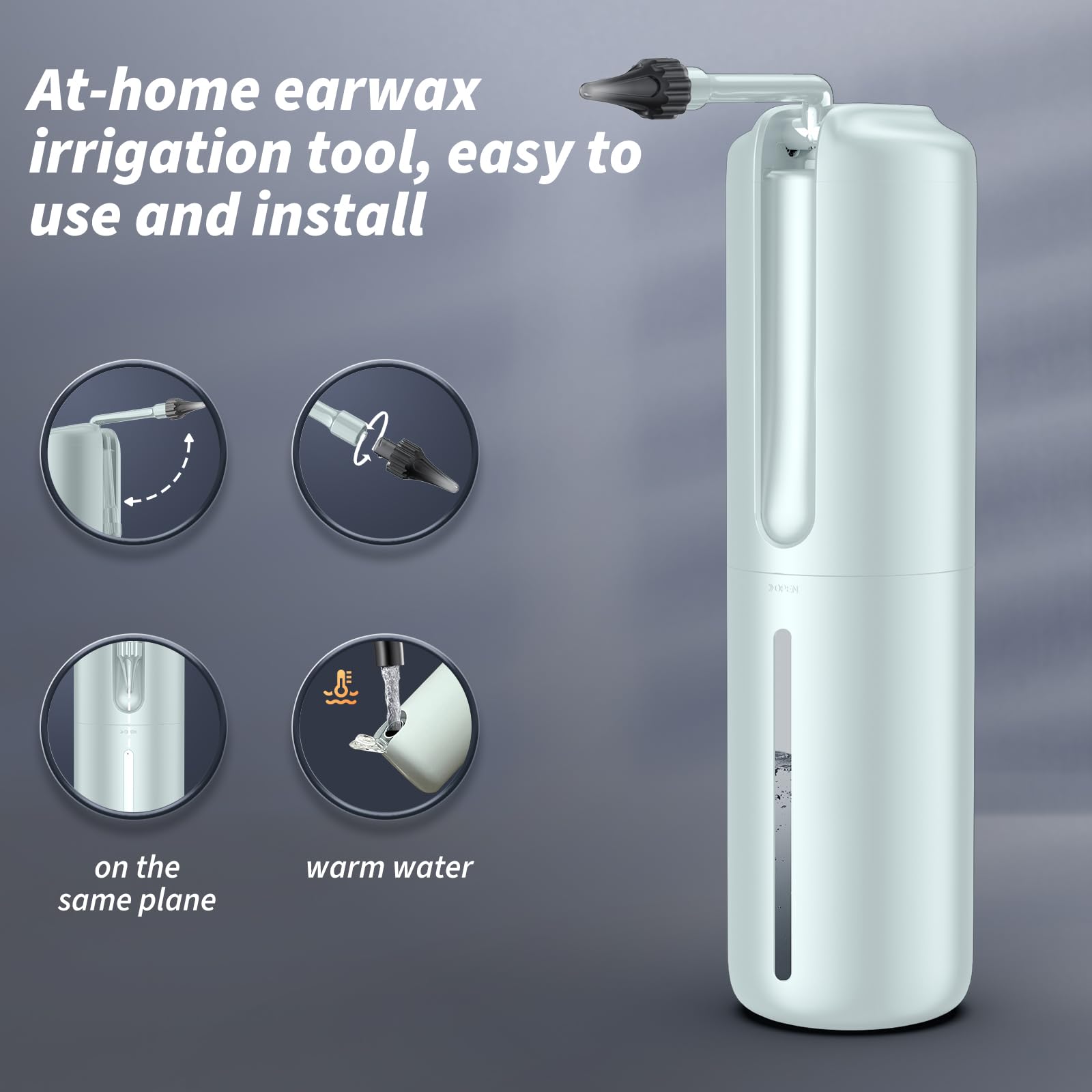 WEUANY bassin oreille et bouchons interchangeables pour un nettoyage confortable