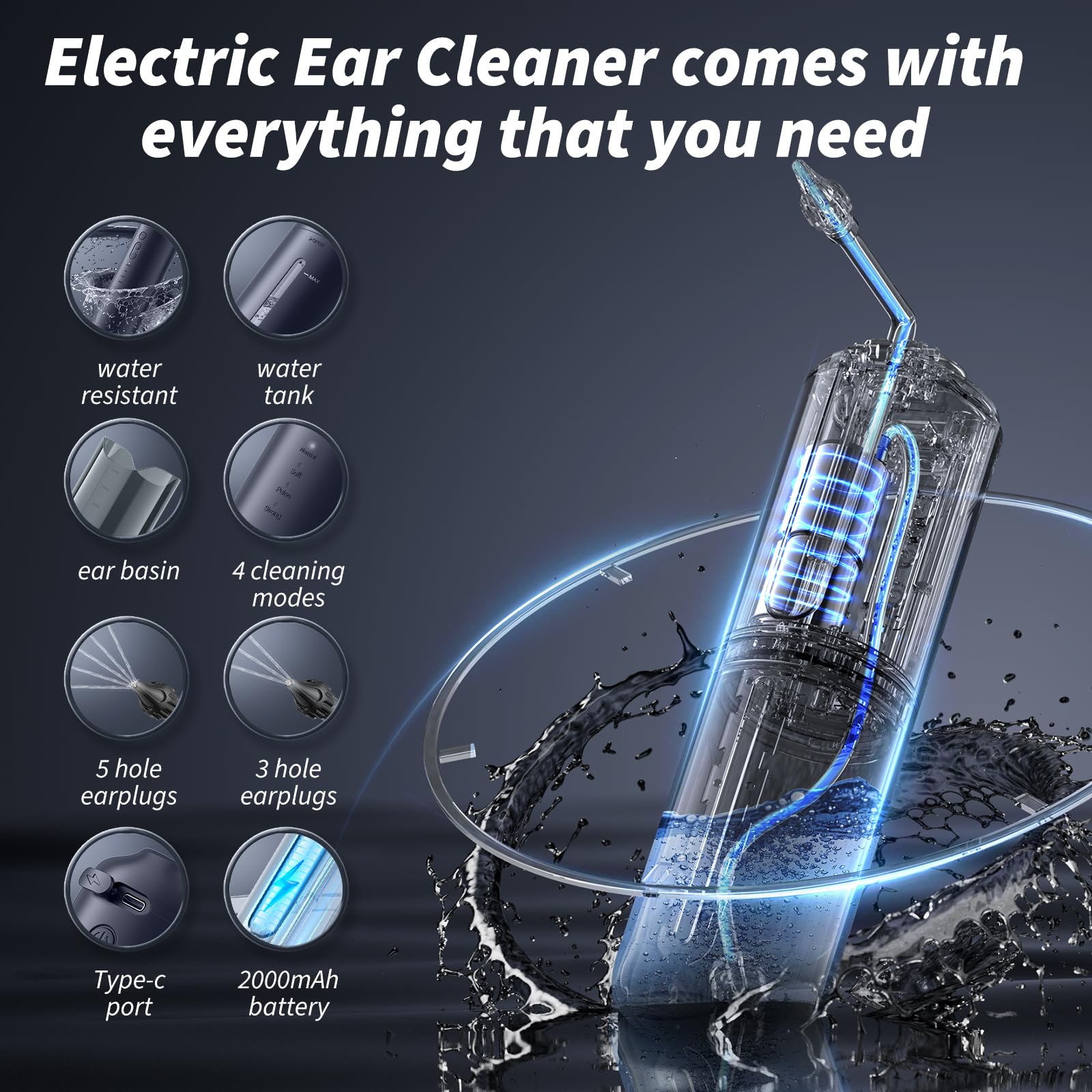 WEUANY bouchons oreille 5-trous pour un jet d'eau large