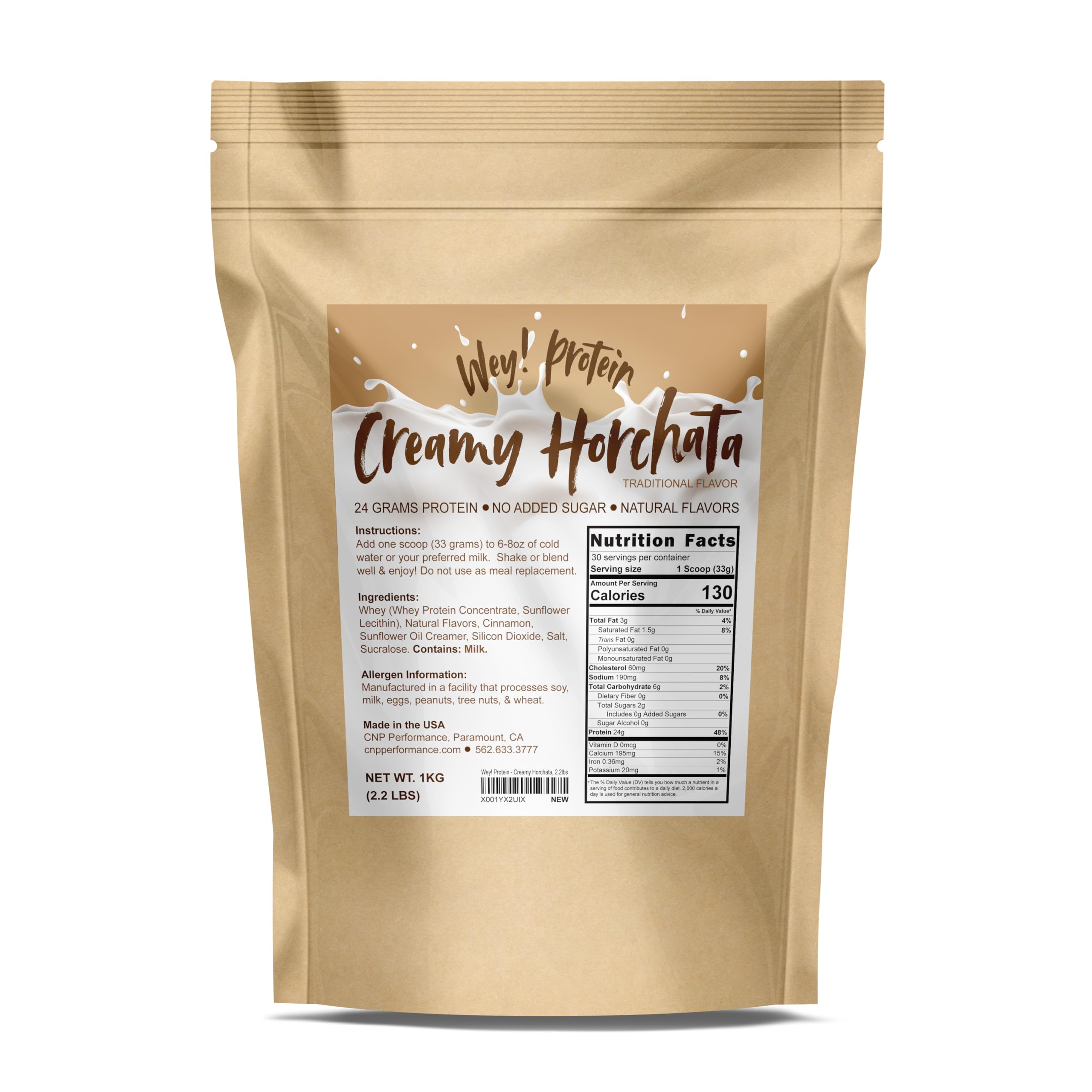 Wey! Protein Horchata – pot: texture onctueuse et protéines de qualité après l'effort.