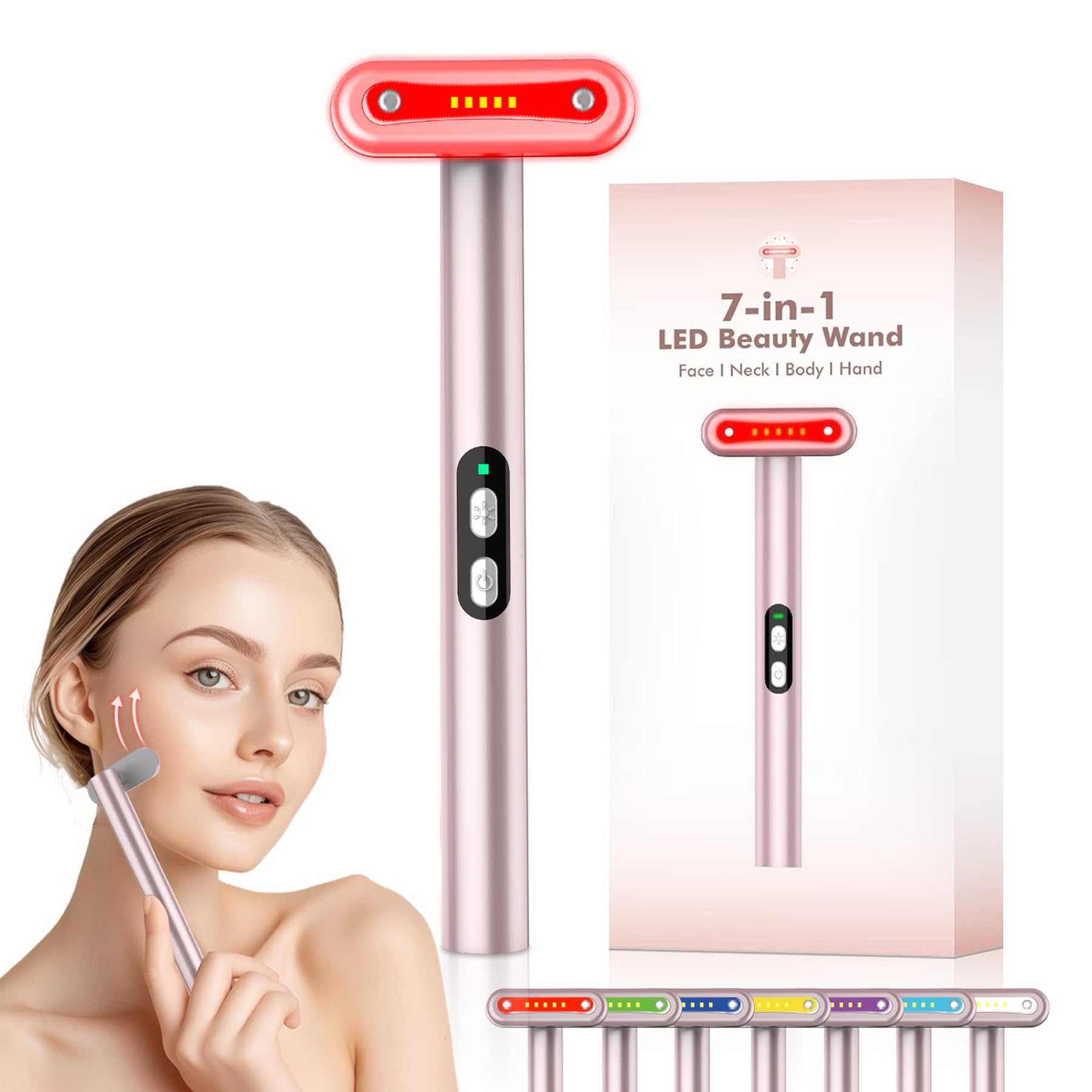 weyais visuel LED sept couleurs pour soin profond du visage