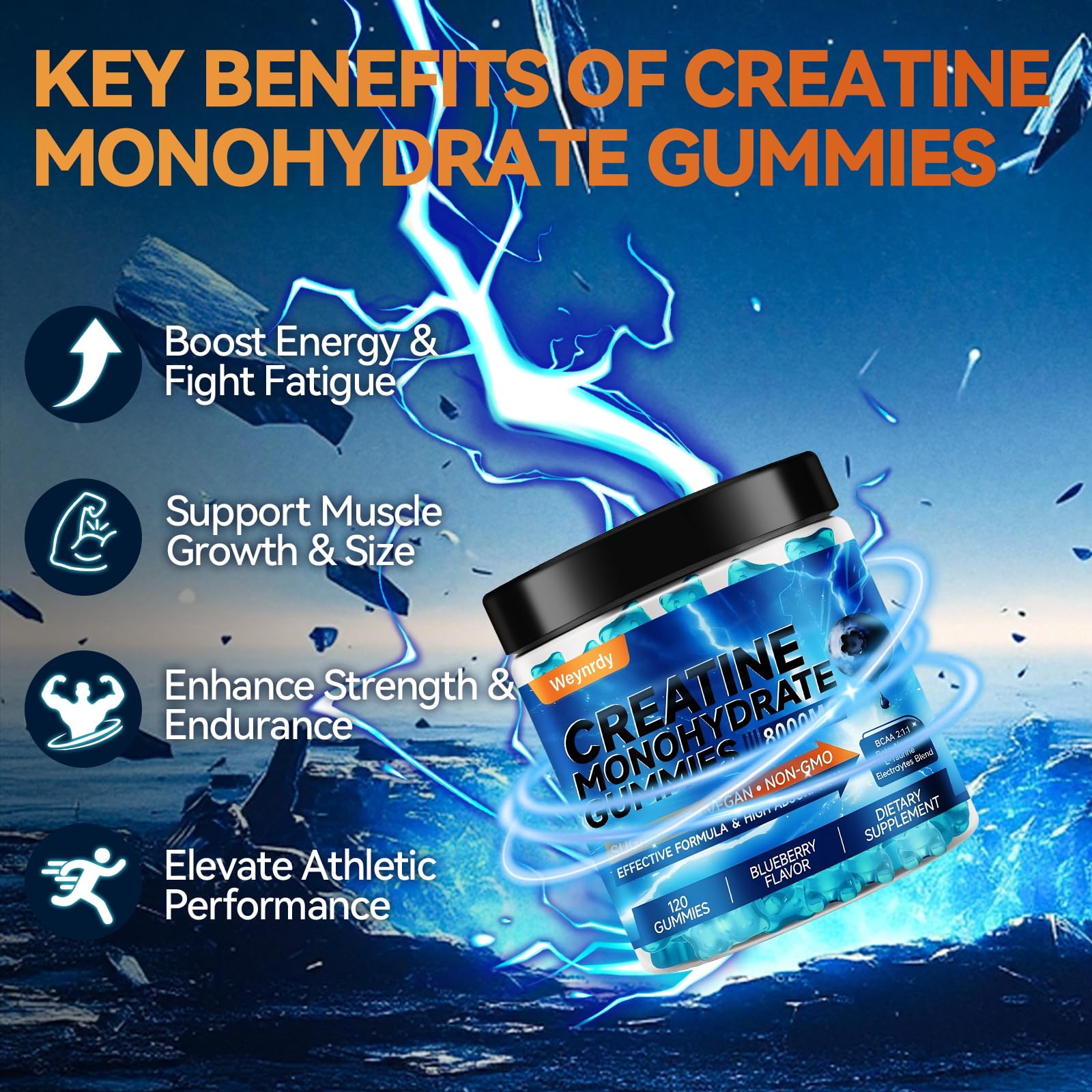 Gommes Weynrdy avec L-Taurine et BCAA, soutien nutritionnel pendant l'effort.