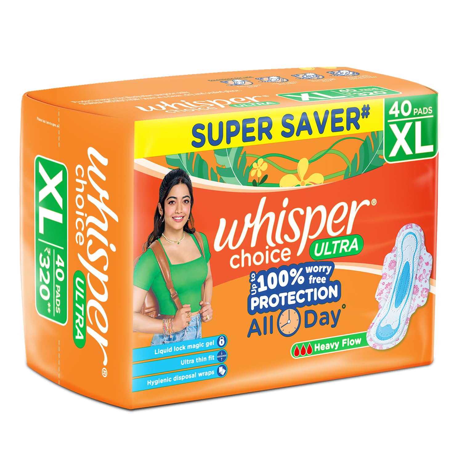 Whisper Choice zones anti-fuites efficaces, protection fiable lors des déplacements.