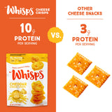 Whisps cheddar chips protéines élevées : source pratique de protéines