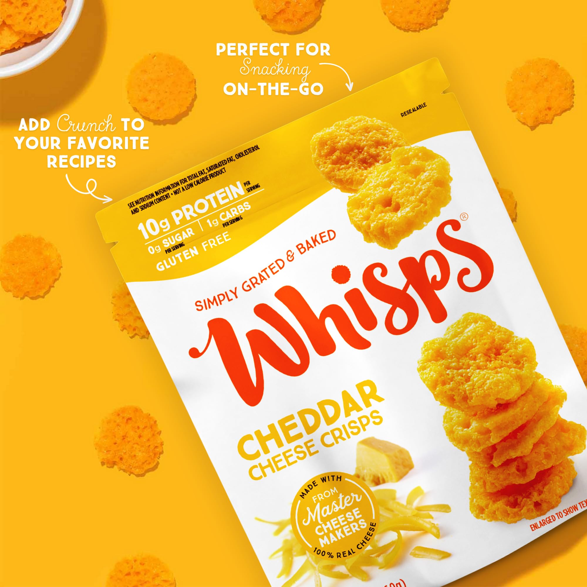 Whisps cheddar chips sans gluten : option sûre pour les intolérants