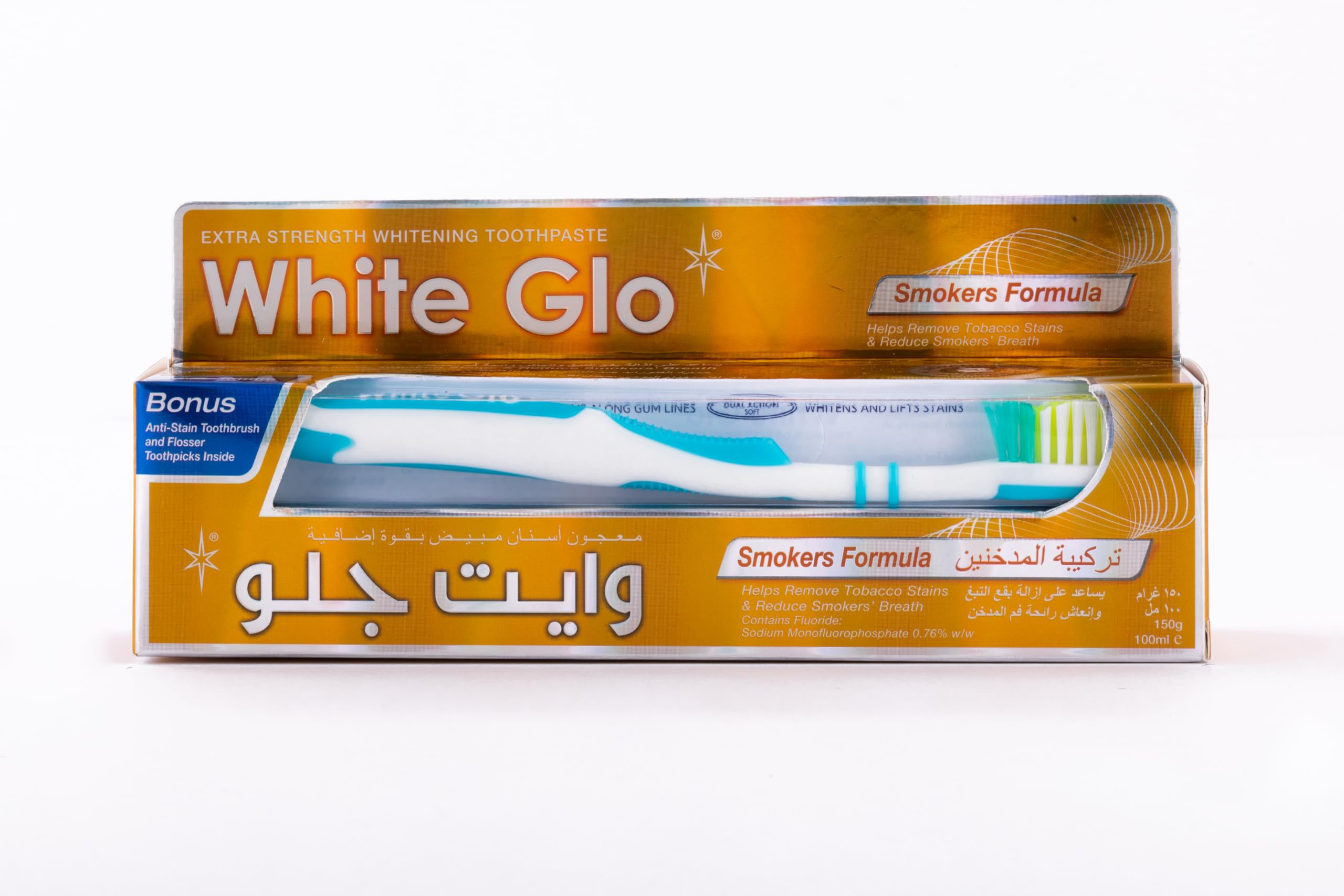 White Glo Formule Fumeurs dentifrice en tube, blanchissant et haleine rafraîchie après brossage