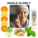Design discret et portable de l'inhalateur nasal White Ink Apothecary.