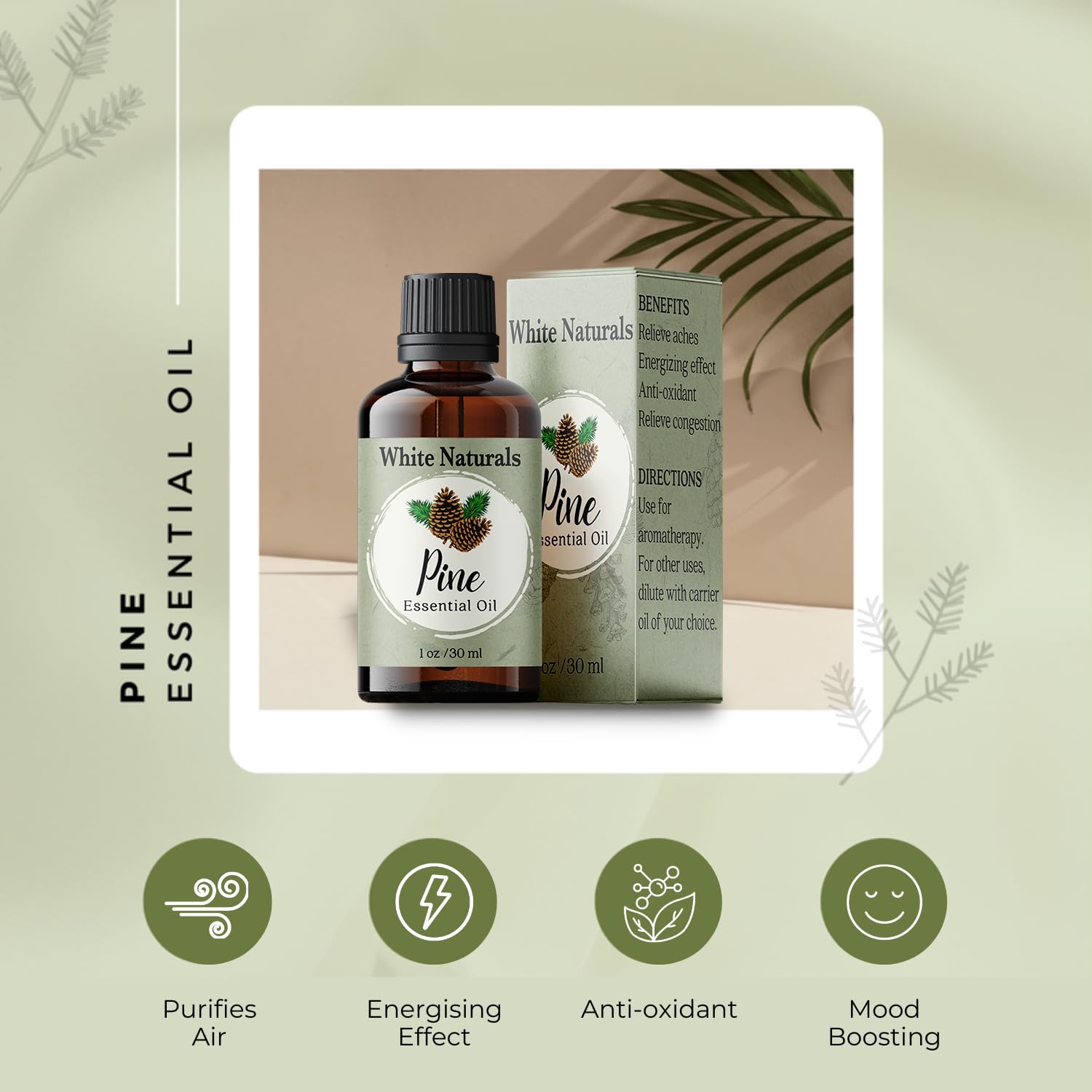 White Naturals huile de pin pour diffusion: crée une ambiance boisée et rafraîchissante.