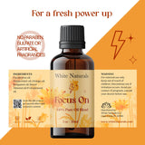 Emballage ambré White Naturals Focus On, maintien de la fraîcheur et de la qualité aromatique.