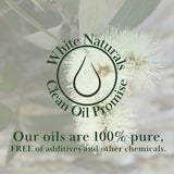 White Naturals Organic Niaouli, emballage en verre ambré, pratique et protecteur.