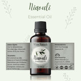 White Naturals Organic Niaouli, massage aromatique pour détente à domicile.