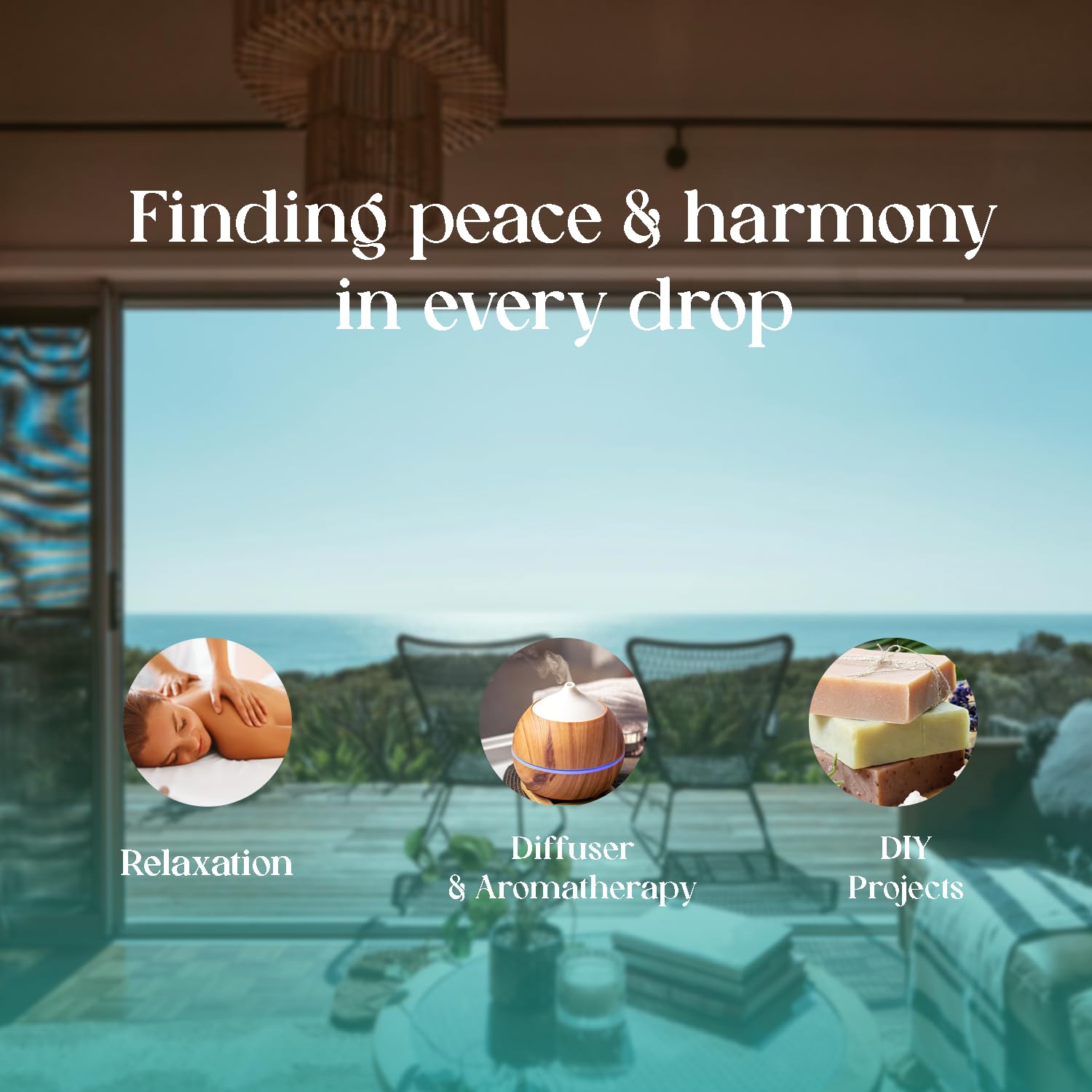 White Naturals Relax & Calm, diffuseur en action—ambiance relaxante durable.