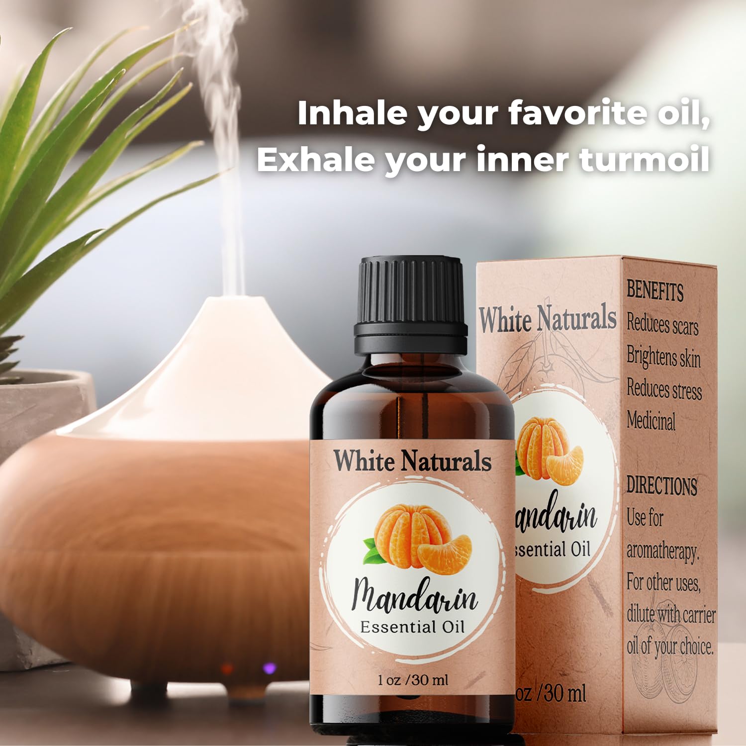 White Naturals mandarine – soin naturel pour peau douce et cheveux revitalisés.