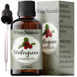 White Naturals Wintergreen-bouteille-ambre protège l'huile et prolonge l'arôme.