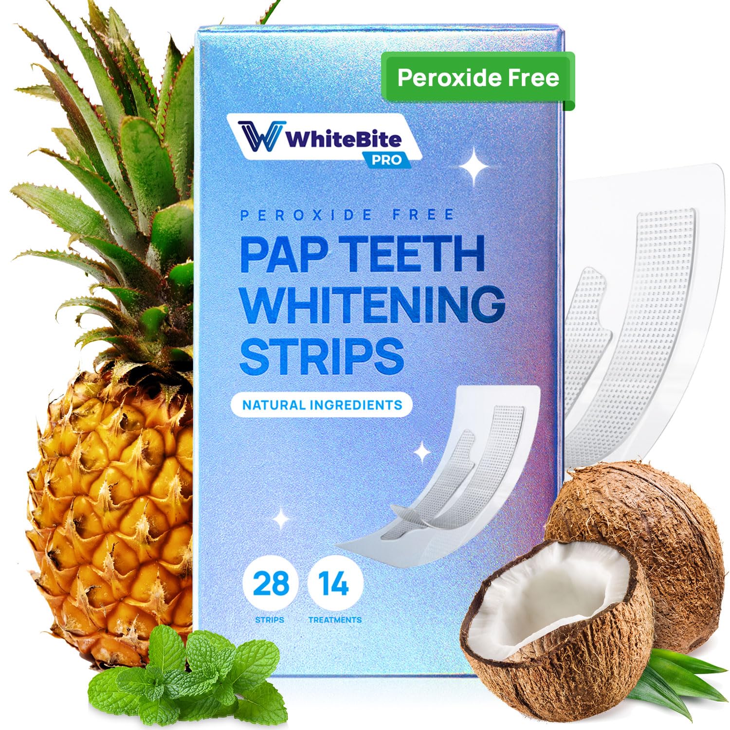 Bandes Whitebite Pro blanchiment PAP avec enzymes pour éclaircir les taches