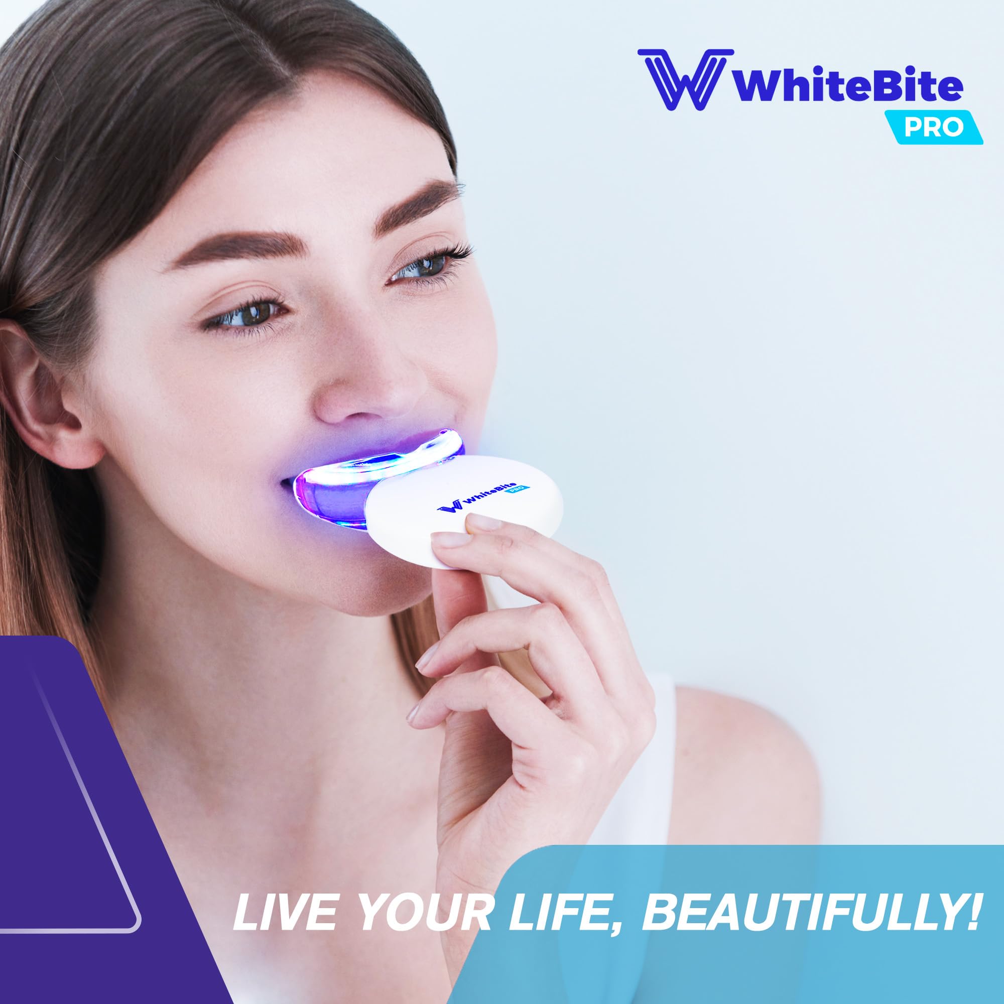 Whitebite Pro ensemble élégant et durable pour un blanchiment sûr et régulier.
