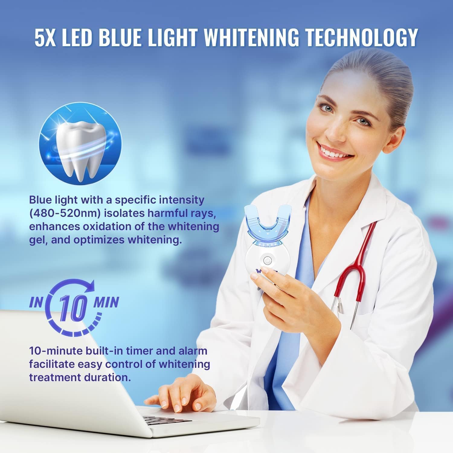 Gel blanchissant Whitebite Pro en flacon de 3ml pour dents sensibles
