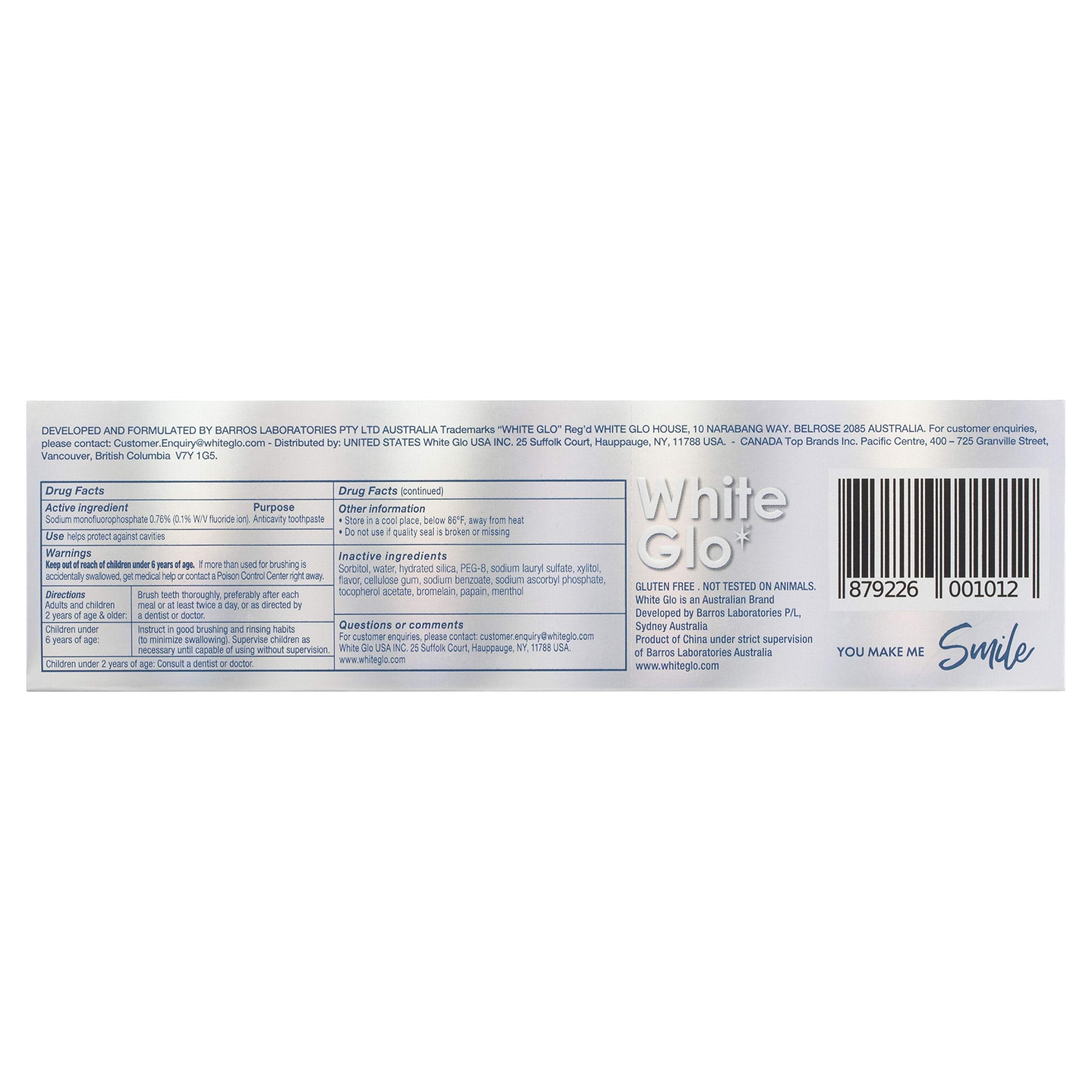 Brosse White Glo anti-tache, brins concentrés pour un contact accru.