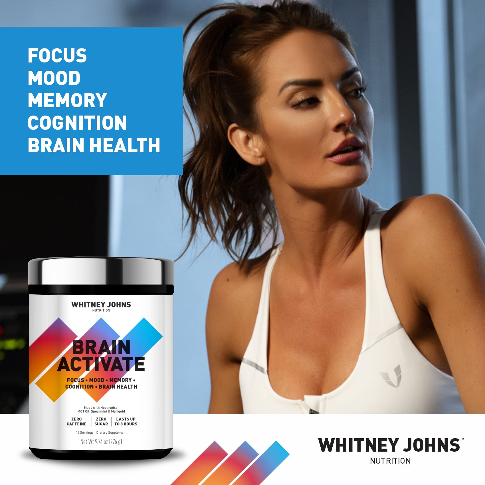 Whitney Johns Brain Activate café: intégré au café pour un focus durable
