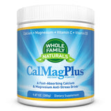 CalMag Plus Whole Family Naturals, poudre dans eau chaude pour détente nocturne.