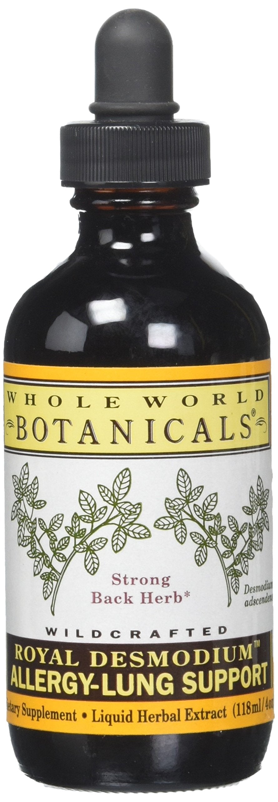Whole World Botanicals Royal Allergy & Lung Double Strength – bouteille: respiration plus fluide en usage quotidien