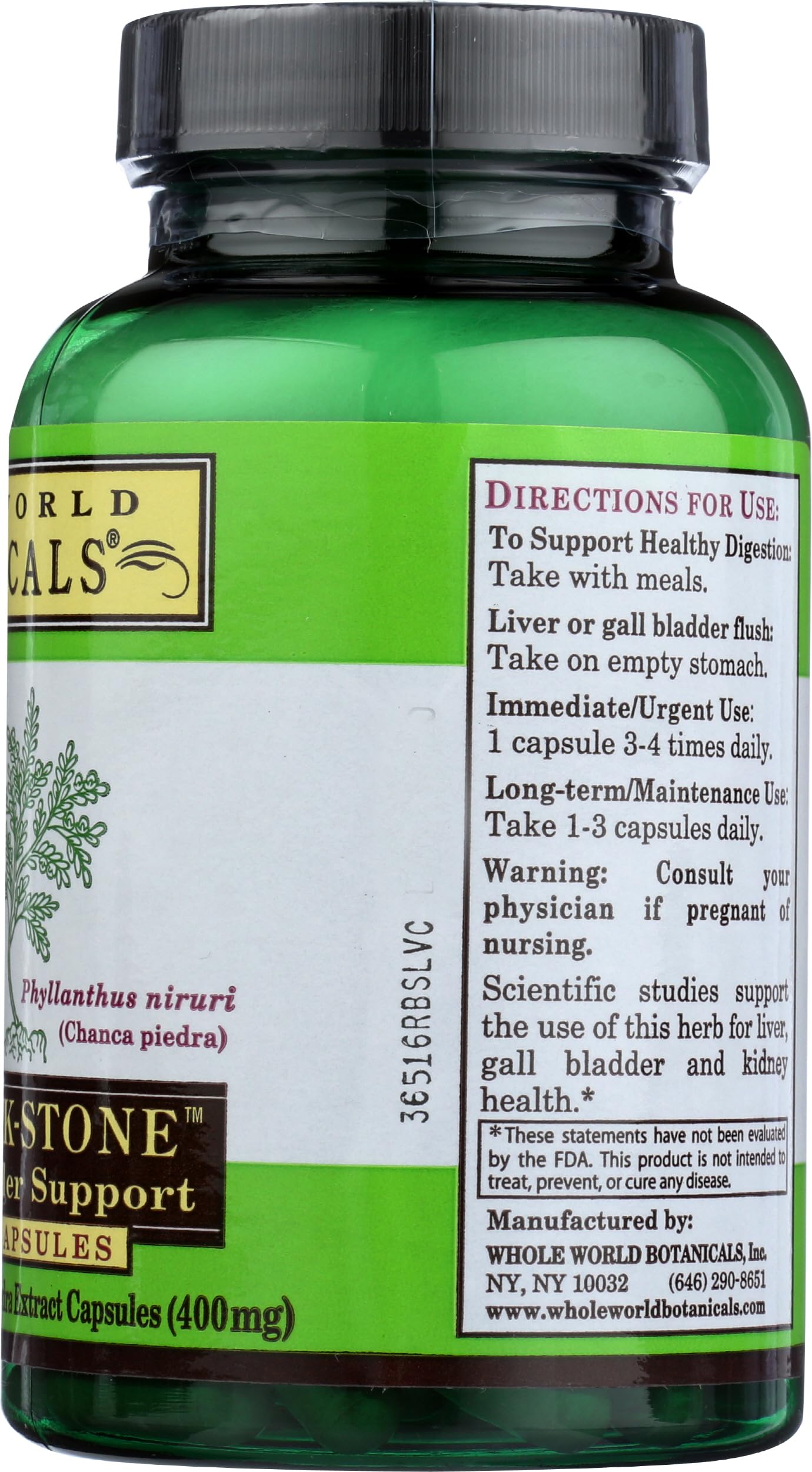 Whole World Botanicals Royal Chanca Piedra – emballage sûr et pratique.