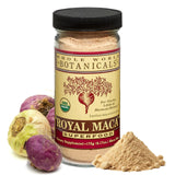 Royal Maca Poudre Whole World Botanicals, cuillère-doseuse pour dosages faciles dans vos boissons.