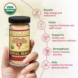 Royal Maca Poudre Whole World Botanicals, yaourt et fruits, boost doux de vitalité.