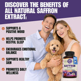 WHOLE WORLD WELLNESS safran extrait, étiquette lisible indiquant dosage et usages.
