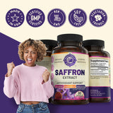 WHOLE WORLD WELLNESS safran extrait, logo distinctif inspirant confiance.