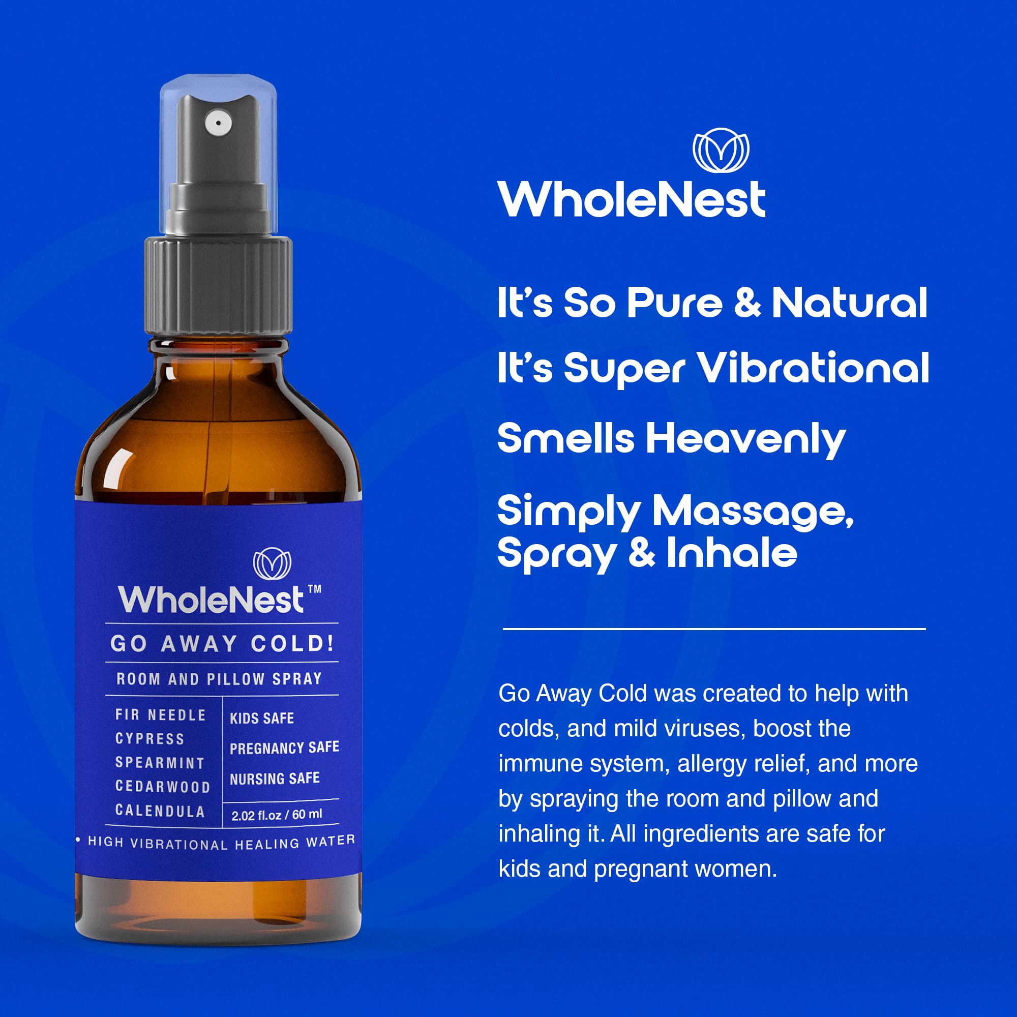 WholeNest Go Away Cold spray-nuit, diffuse une atmosphère calme dans la chambre