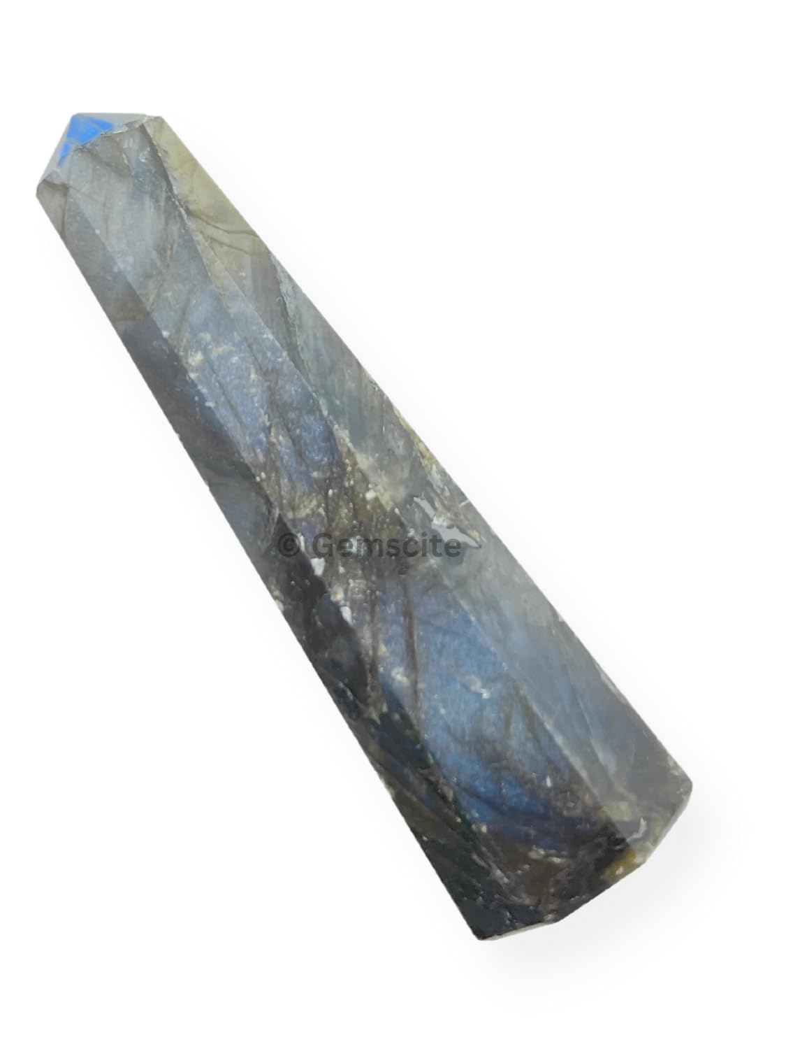 Wholesale Gem Shop Labradorite obélisque tour reflets arc-en-ciel: ambiance lumineuse