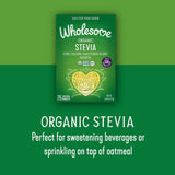 Wholesome Stevia Organique – sachets pratiques pour yaourt et céréales.