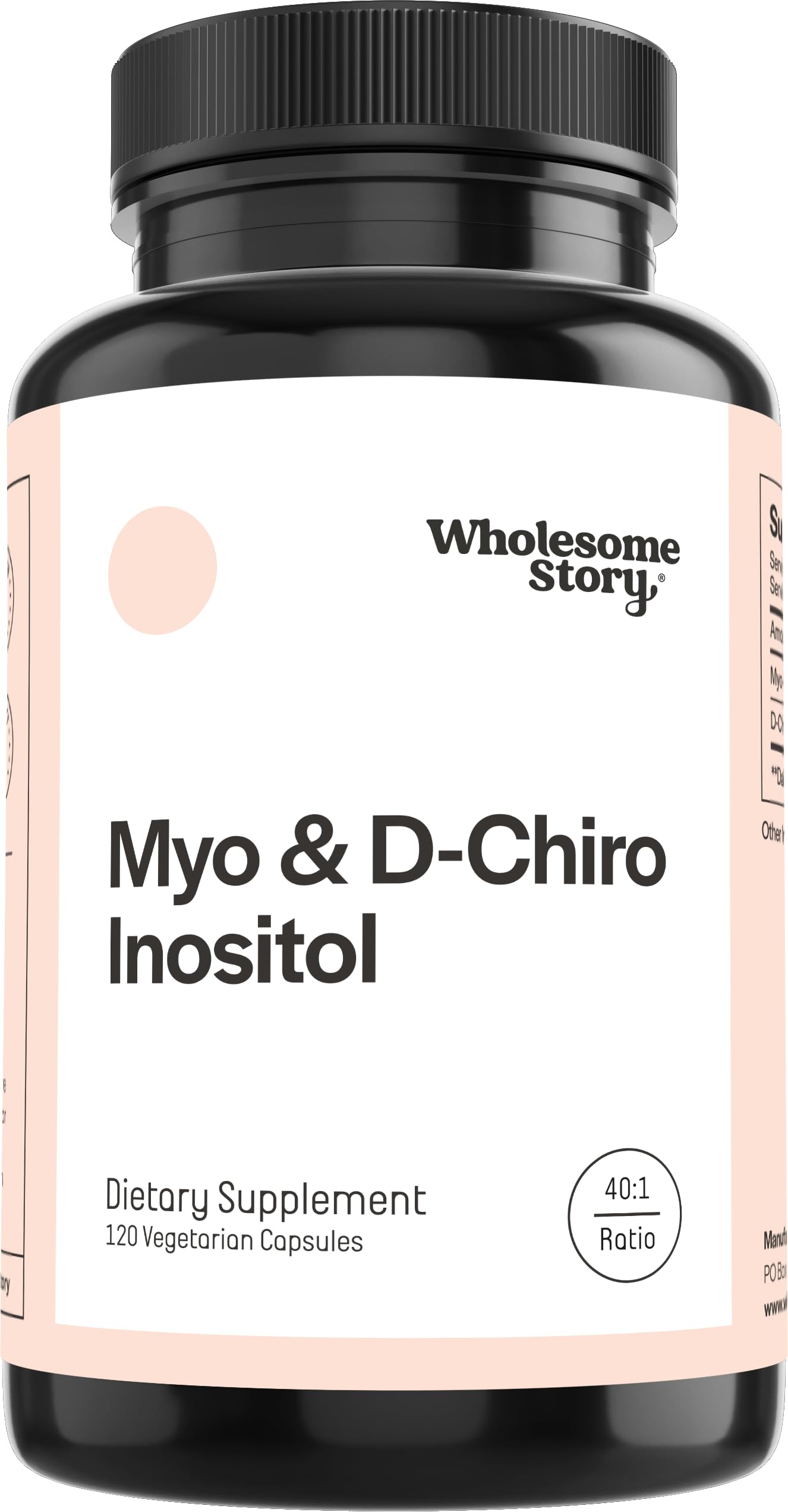 Wholesome Story Myo-Inositol : bouteille affichant le complément pour l'équilibre hormonal.