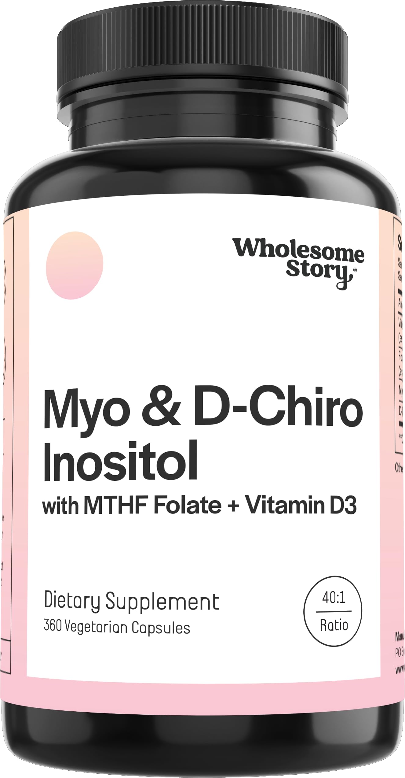 Capsules Wholesome Story Myo-Inositol et D-Chiro Inositol pour l'équilibre hormonal.