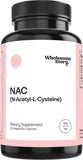 Wholesome Story NAC — bouteille de capsules 600 mg prête à l'emploi.