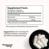 Wholesome Story 40:1 — flacon et capsules vegan, formulation propre