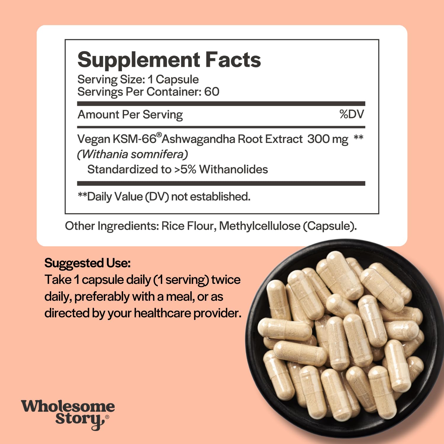 Capsules avecanolides 5% – soutien potentiel au stress avec Wholesome Story.