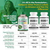 Wholesome Wellness Digestive Enzymes: ingrédients biologiques soutenant la digestion et l'absorption.