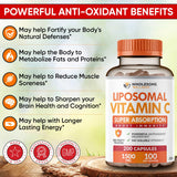 Wholesome Wellness Liposomal Vitamin C – emballage recyclable, approche saine et naturelle.