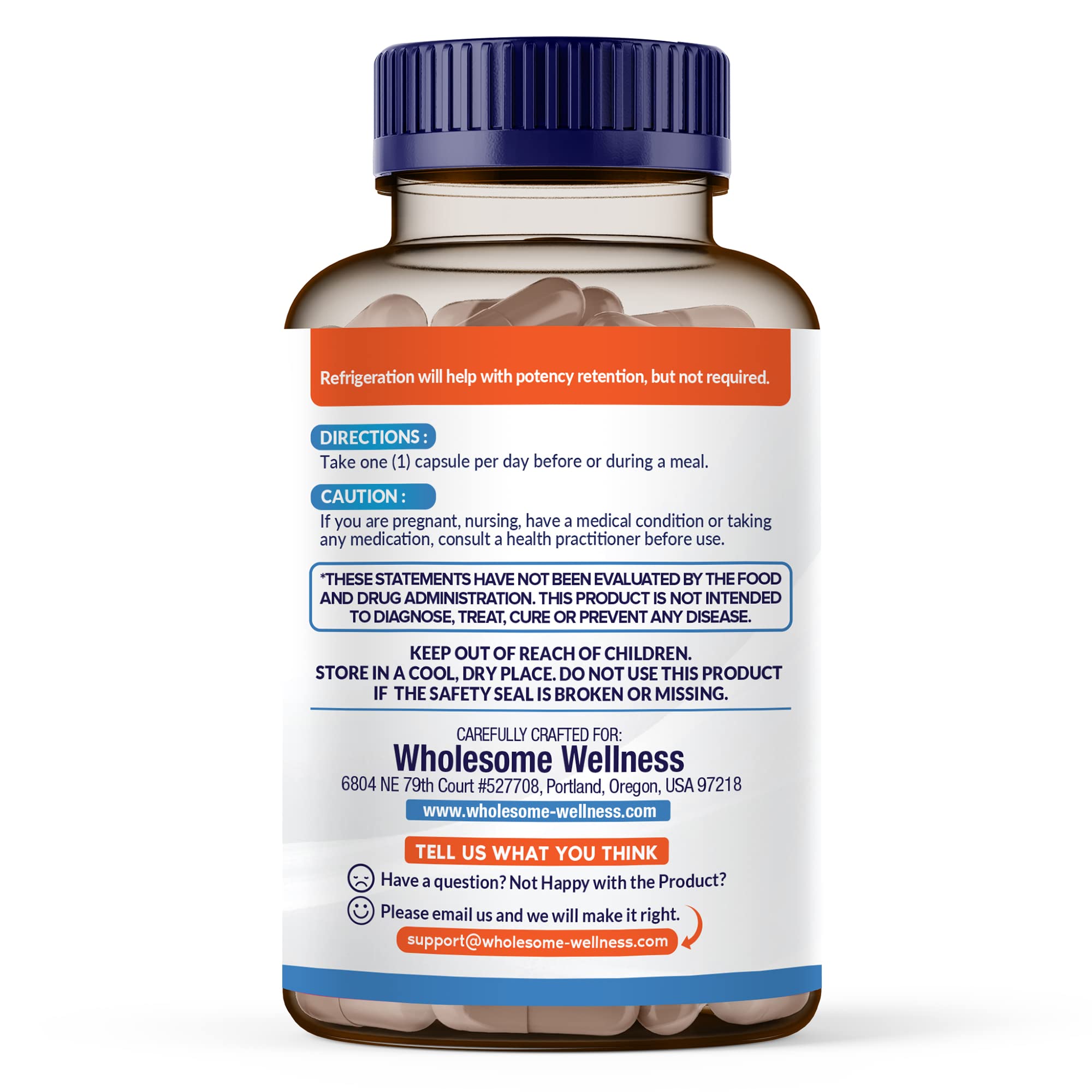 Wholesome Wellness Capsule – Prise quotidienne simple et discrète.