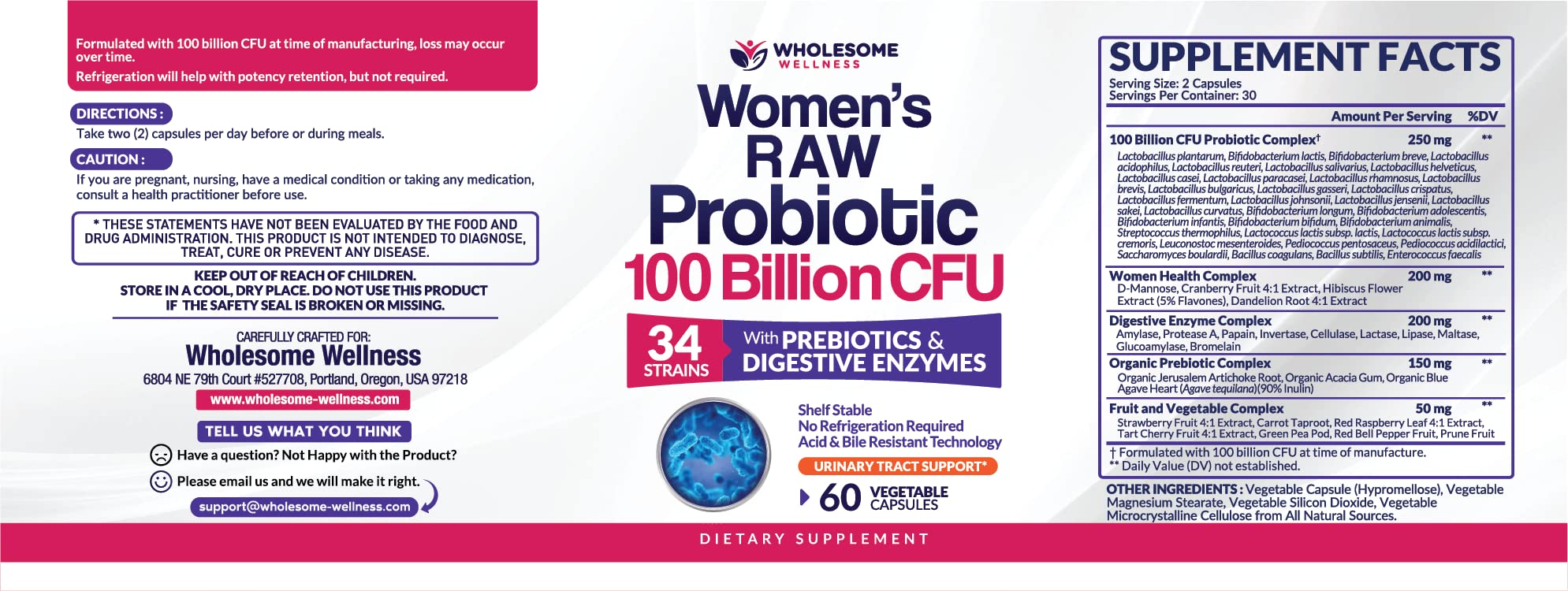 Capsules faciles à avaler Wholesome Wellness – dosage quotidien pratique
