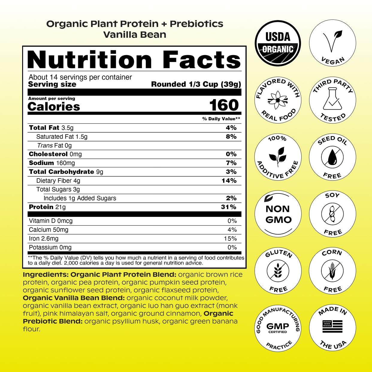 Wholier Protéine végétale mélange smoothie fruits: idéal avec fruits frais pour petit-déjeuner.