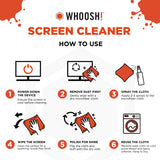 WHOOSH Screen Shine Go étui portable, rangement compact pour le kit.