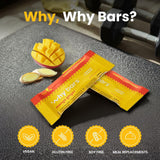 Why Bars Mango Ginger en milieu aventureux, énergie portable.