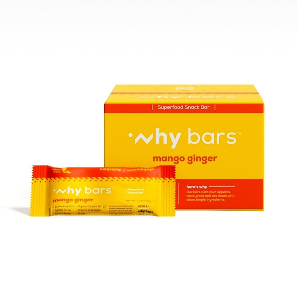 Barre Why Bars Mango Ginger, énergie pratique pour l'effort physique.