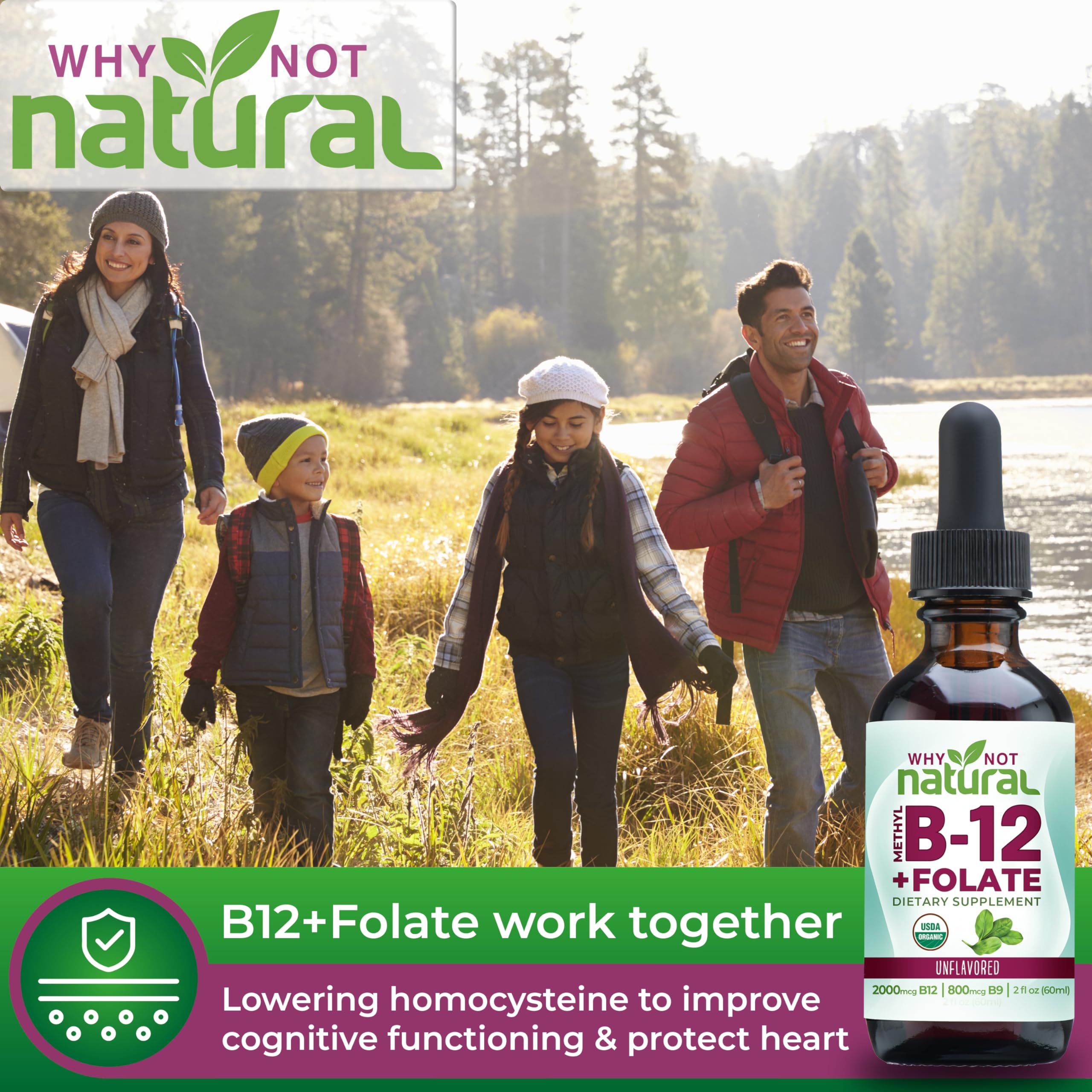 Why Not Natural Vitamine B12 Folate – formule bio et biodisponible.