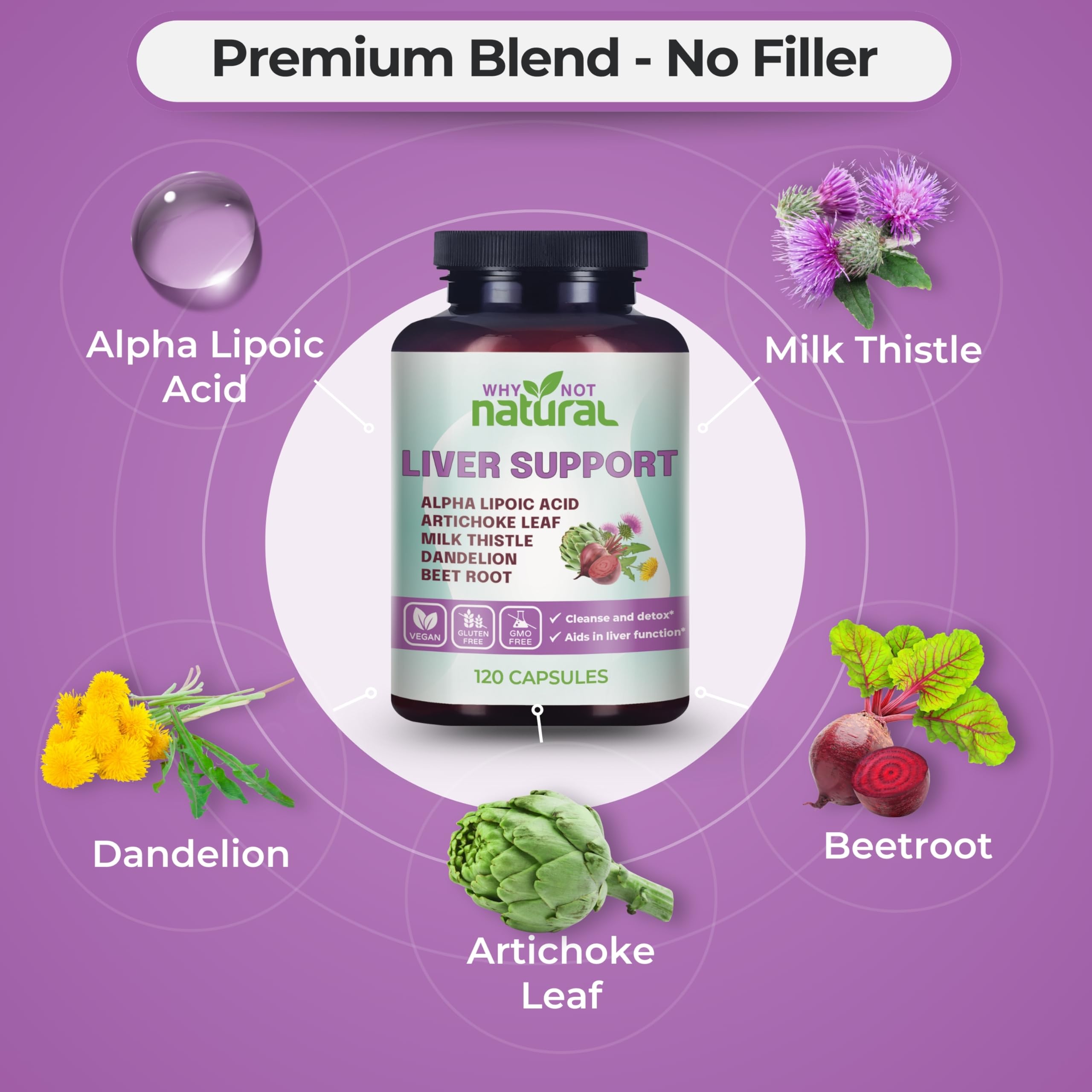 Why Not Natural Bouteille vegan - Étui clair, sans additifs.