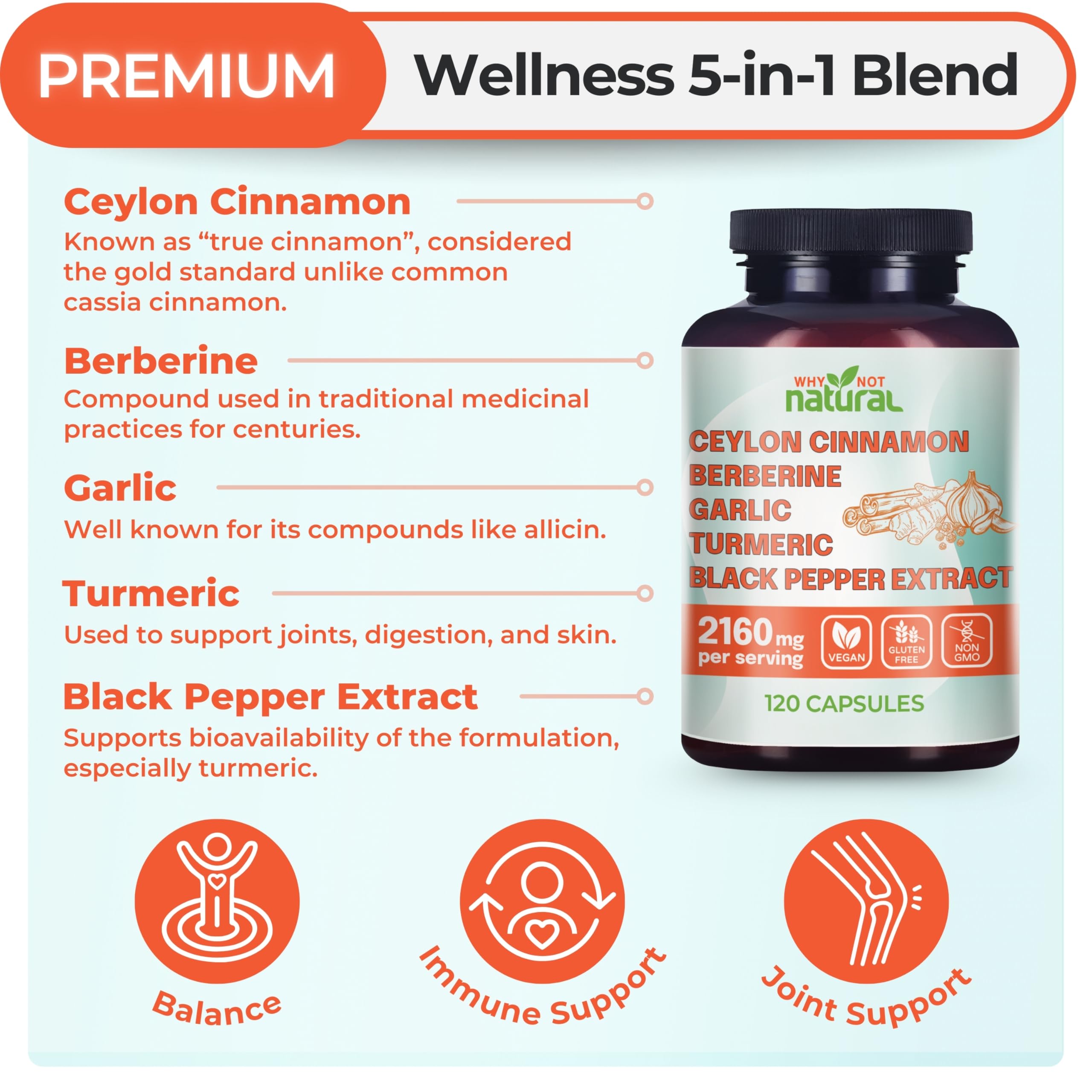 Why Not Natural – capsules ail sans odeur, soutien circulation et immunité