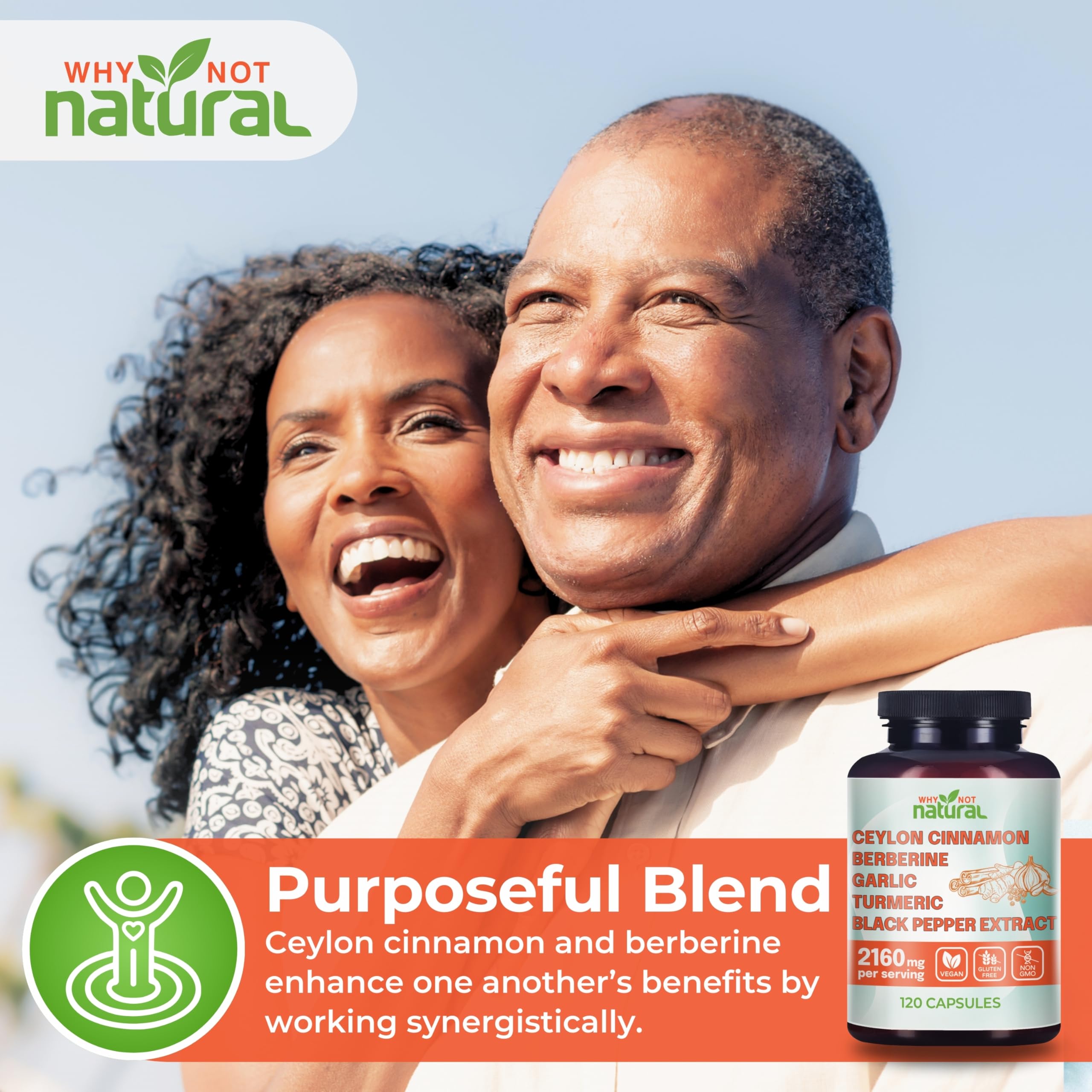 Why Not Natural – capsules de berberine, antioxydant puissant et soutien métabolique